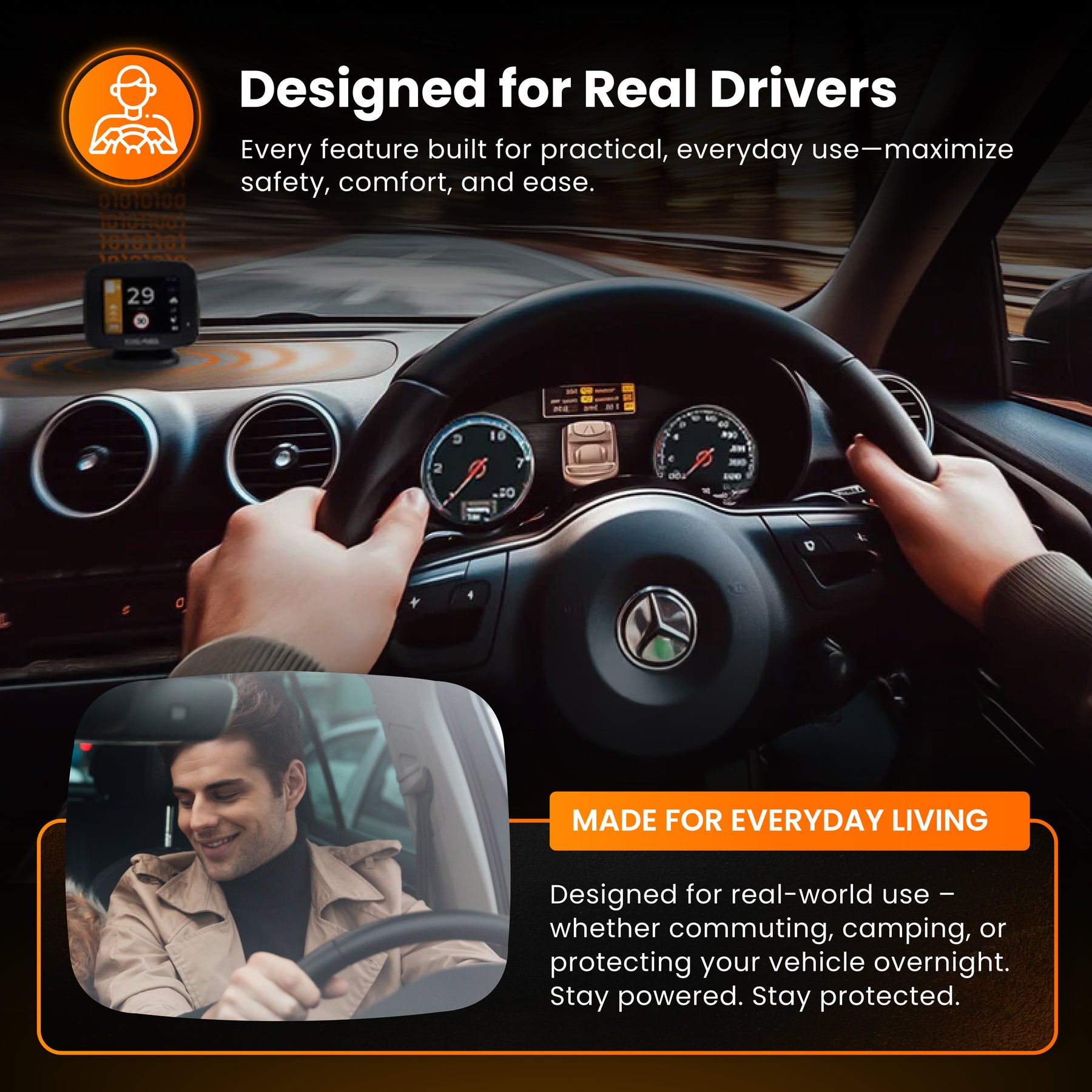 NEW - HWK12VC-OBD Road Angel Halo Pro Dash Cam 12V 2-in-1 Hardwire Kit- USB Type-C, Fuse Taps & OBD 2