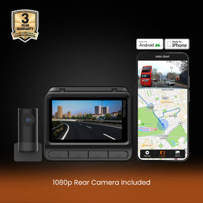 NEW - Road Angel Halo Elite 4K (2160p) & 1K (1080p) Dual Dash Cam With Sony Starvis 2 Enhanced Night Vision Video Technology!- With Free Hardwiring Kit!