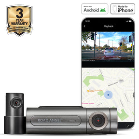 Road Angel Halo Pro 2K Front and 1K Rear Dash Cam with Dual Parking Mode