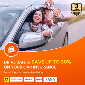 New - Halo Vision 3 4K – 2160p & 1080p Front & Rear Anti-Glare Mirror Dash Cam with integrated 10 inch LCD touchscreen