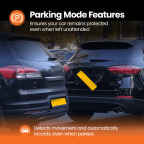 New - Halo View 3 4K – 2160p & 1080p Front & Rear Anti-Glare Mirror Dash Cam with integrated 10 inch LCD touchscreen & Reverse Parking Aid With 64GB SD Card & Hardwiring Kit Bundle