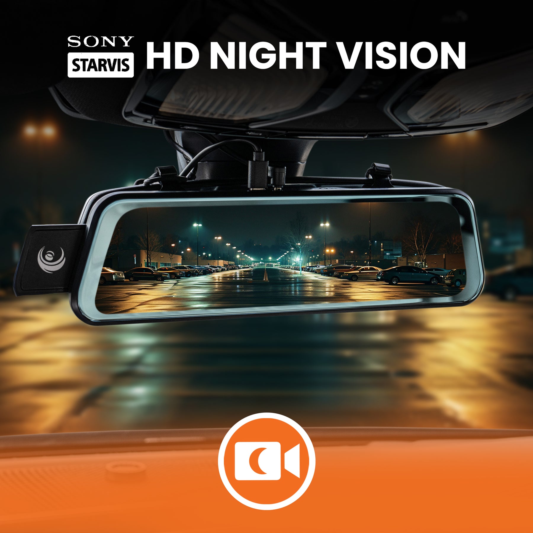 New - Halo View 3 4K – 2160p & 1080p Front & Rear Anti-Glare Mirror Dash Cam with integrated 10 inch LCD touchscreen & Reverse Parking Aid