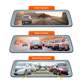 NEW - Road Angel Halo View 2 Rear View Mirror and Dash Cam with 64GB SD Card & Hardwiring Kit Bundle