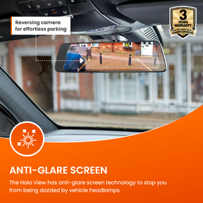 NEW - Road Angel Halo View 2 Rear View Mirror and Dash Cam with 64GB SD Card & Hardwiring Kit Bundle
